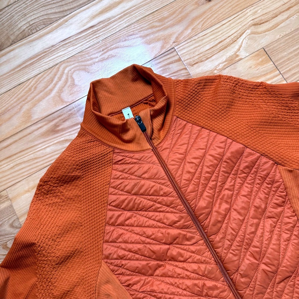 Athleta Flurry Force Insulated Primaloft Jacket Women's XL Full Zip Coat Orange